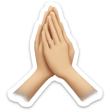 Two hands held up to pray with Ameen written across it  sticker