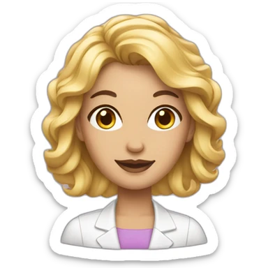 female beautician sticker