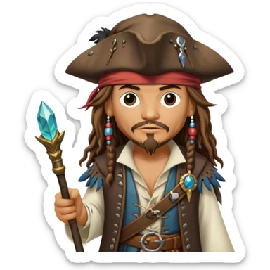 jack sparrow wizard sticker