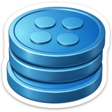 blue coins credit in a package sticker