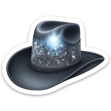 Disco ball cowboy hat sticker