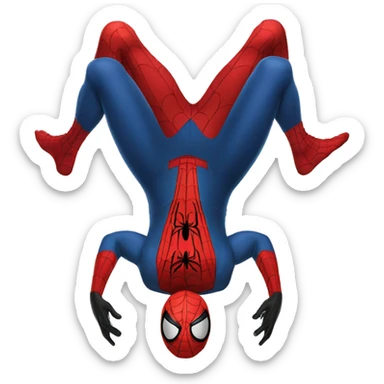 Spider man upside down  sticker