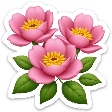 Busque de flores rosas sticker