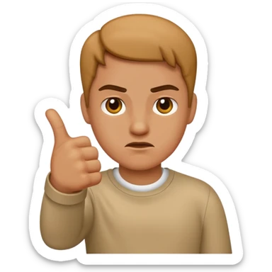 thumbs down, medium skin tone sticker