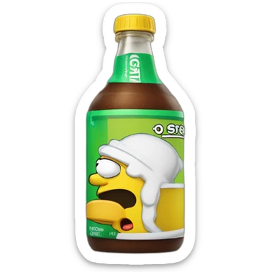 Homer avec une canette de coca sticker
