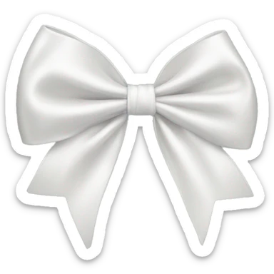 white satin bow sticker