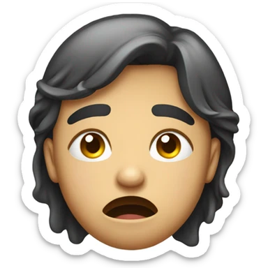 Bawling crying sticker