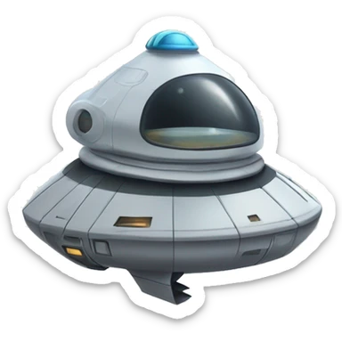 Flying Starship spacecraft bird’s house  sticker