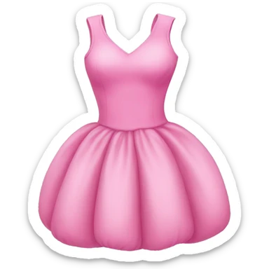 Pink puff dress sticker