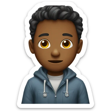 the boy got sick  sticker