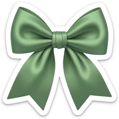 sage green bow sticker
