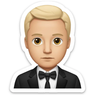 Godfather style boss, tuxedo, sticker