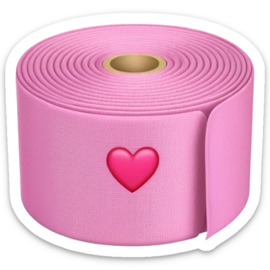 pink roll of fabric with heart pattern, smart fabric, high-tech textile sticker