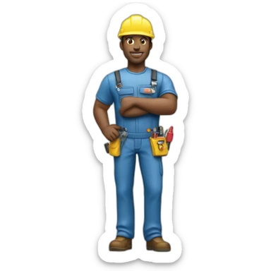 hvac technician as an action figure logo hd sticker
