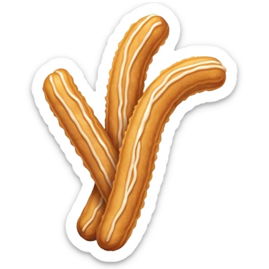 Simple churro street snack with soft tones sticker