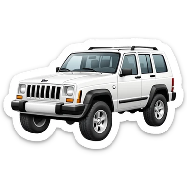 White jeep Cherokee new sticker