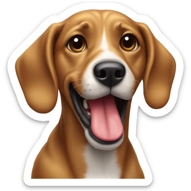Dog with tounge out sticker