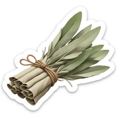 Bundle of dried sage sticker