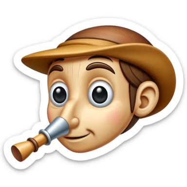 pinocchio with long nose sticker