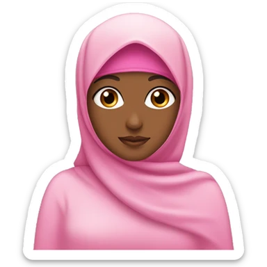 pink niqab and hijab girly girl princess sticker