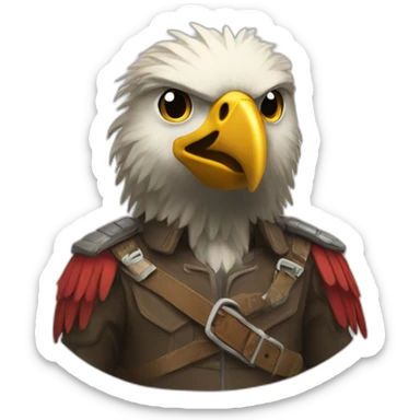 Aigle féroce dangerous sticker