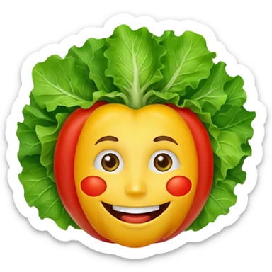 salad with face sticker