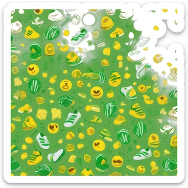 Adidas samba gren and yellow sticker