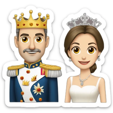 queen letizia and king felipe vi spanish sticker