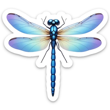 blue dragonfly sticker