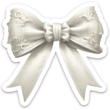 vintage rococo bow white sticker