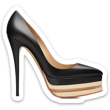 VALENTINO Tan-go PLATFORM PUMP black sticker