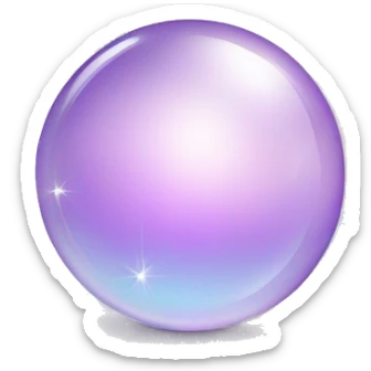 crystal ball sparkles glossy Pastel lilac-gradient sticker
