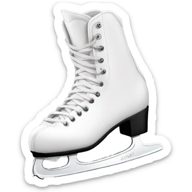 Ice skating boots white  sticker