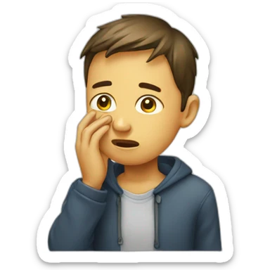 crying student due to sustainable economics sticker