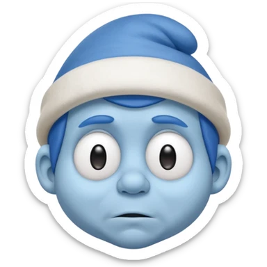Sleepy smurf sticker