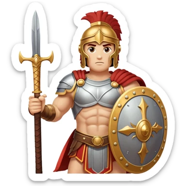 Achilles was the Greeks' finest warrior during the Trojan War. His mother, the nymph Thetis, dipped him in the River Styx to make him invulnerable in battle—except for his heel, where she gripped the baby. During the Trojan War, Achilles achieved fame by slaying Hector outside the city gates.  sticker