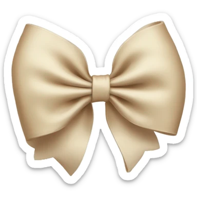 beige bow sticker
