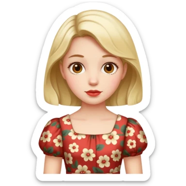 super vintage girl sticker