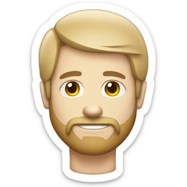 a guy with white skin, straight hair, and a beard. The emoji should feature a laptop, coding symbols, and a friendly wink sticker