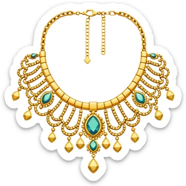 Necklace Emoji fantasy pixel art style sticker