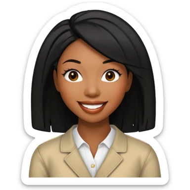 Brandy Norwood with black hair sticker