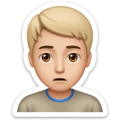 A confused face, you talking to me? sticker