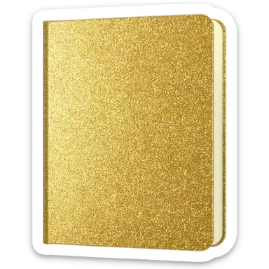 glittery notebook sticker