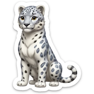  Snow leopard-whole body sticker