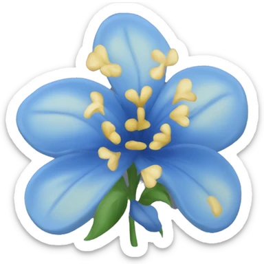 Blue flowers sticker