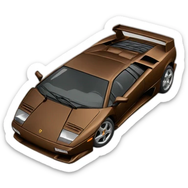 Lamborghini Diablo in brown color  sticker