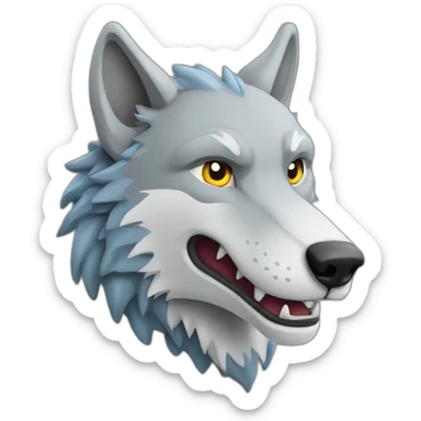Un loup avec un dragon sticker