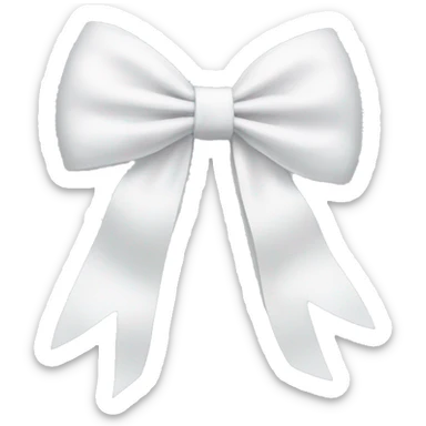 White bow sticker