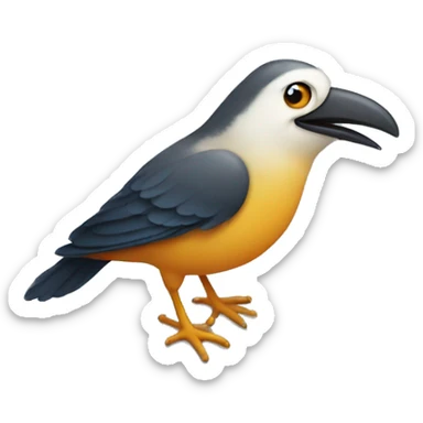 Bird on a refrigerator sticker