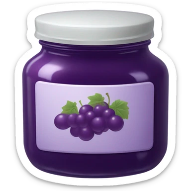 Grape jelly in an aesthetic plain jar sticker